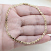 Pulsera Básica 03.419.0029.07 Oro Laminado, Diseño de Mariner, Pulido, Tono Dorado (Calibre 260, Grosor 07 MM, 7 Pulgadas de Largo)