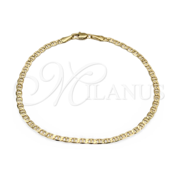 Pulsera Básica 03.419.0029.07 Oro Laminado, Diseño de Mariner, Pulido, Tono Dorado (Calibre 260, Grosor 07 MM, 7 Pulgadas de Largo)