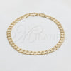 Pulsera Básica 03.419.0030.07 Oro Laminado, Diseño de Miami Cubana, Pulido, Tono Dorado (Calibre 260, Grosor 07 MM, 7 Pulgadas de Largo)