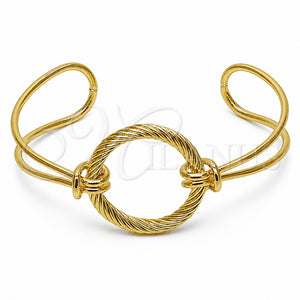 Aro Individual 07.331.0010 Oro Laminado, Diseño de Nudo, Pulido, Tono Dorado (Grosor 30 MM, Talla Unica)