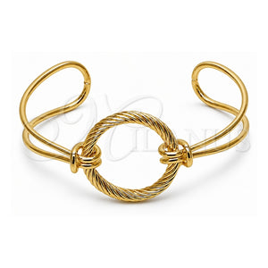Aro Individual 07.331.0010 Oro Laminado, Diseño de Nudo, Pulido, Tono Dorado (Grosor 30 MM, Talla Unica)