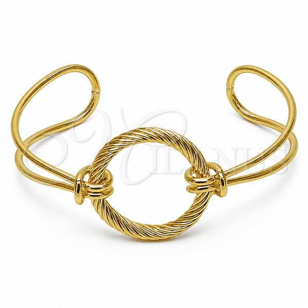 Aro Individual 07.331.0010 Oro Laminado, Diseño de Nudo, Pulido, Tono Dorado (Grosor 30 MM, Talla Unica)
