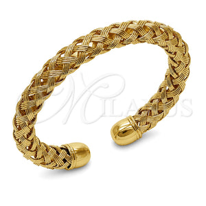 Aro Individual 07.331.0012 Oro Laminado, Diseño de Hueco, Pulido, Tono Dorado (Grosor 09.4 MM, Talla Unica)