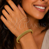 Aro Individual 07.331.0013 Oro Laminado, Diseño de Hueco y Espiral, Pulido, Tono Dorado (Grosor 04.1 MM, Talla Unica)