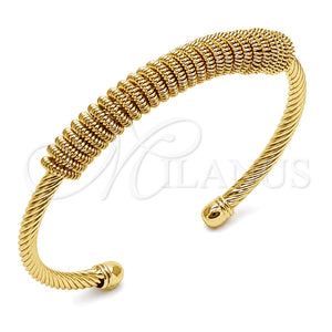Aro Individual 07.331.0013 Oro Laminado, Diseño de Hueco y Espiral, Pulido, Tono Dorado (Grosor 04.1 MM, Talla Unica)