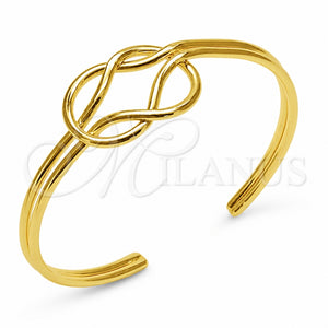 Aro Individual 07.331.0015 Oro Laminado, Diseño de Infinito, Pulido, Tono Dorado (Grosor 04.2 MM, Talla Unica)