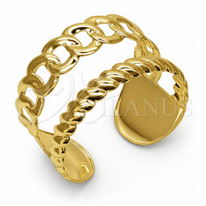 Aro Individual 07.331.0026 Oro Laminado, Diseño de Miami Cubana, Pulido, Tono Dorado (Grosor 25 MM, Talla Unica)