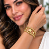 Aro Individual 07.331.0019 Oro Laminado, Diseño de Estrella y Luna, Pulido, Tono Dorado (Grosor 20 MM, Talla Unica)