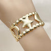 Aro Individual 07.331.0019 Oro Laminado, Diseño de Estrella y Luna, Pulido, Tono Dorado (Grosor 20 MM, Talla Unica)