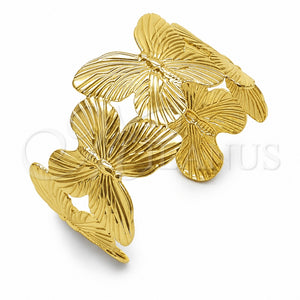 Aro Individual 07.331.0020 Oro Laminado, Diseño de Mariposa, Pulido, Tono Dorado (Grosor 25 MM, Talla Unica)