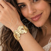 Aro Individual 07.331.0021 Oro Laminado, Diseño de Mariposa, Pulido, Tono Dorado (Grosor 25 MM, Talla Unica)