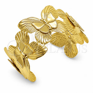 Aro Individual 07.331.0021 Oro Laminado, Diseño de Mariposa, Pulido, Tono Dorado (Grosor 25 MM, Talla Unica)