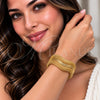 Aro Individual 07.331.0022 Oro Laminado, Diseño de Hueco, Pulido, Tono Dorado (Grosor 22 MM, Talla Unica)