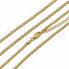 Gargantilla Basica 5.223.021.22 Oro Laminado, Diseño de Rolo, Pulido, Tono Dorado (Grosor 03 MM, 22 Pulgadas de Largo)