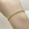 Pulsera Básica 04.63.1424.06 Oro Laminado, Diseño de Miami Cubana, Diamantado, Tono Dorado (Calibre 0.80, Grosor 02.8 MM, 6 Pulgadas de Largo)