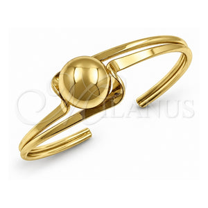 Aro Individual 07.213.0029 Oro Laminado, Diseño de Bola, Pulido, Tono Dorado (Grosor 02 MM, Talla Unica)