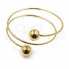 Aro Individual 07.213.0030 Oro Laminado, Diseño de Bola, Pulido, Tono Dorado (Grosor 02 MM, Talla Unica)