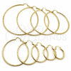 Argolla Mediana 02.213.0247.1.25 Oro Laminado, Diseño de Hueco, Diamantado, Tono Dorado
