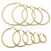 Argolla Mediana 02.213.0247.1.30 Oro Laminado, Diseño de Hueco, Diamantado, Tono Dorado