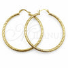 Argolla Mediana 02.213.0247.1.50 Oro Laminado, Diseño de Hueco, Diamantado, Tono Dorado