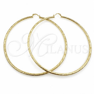 Argolla Extra Grande 02.213.0247.1.100 Oro Laminado, Diamantado, Tono Dorado