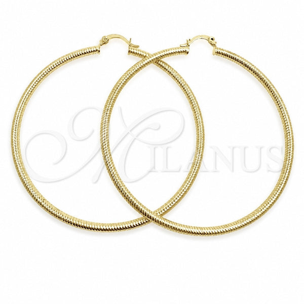 Argolla Extra Grande 02.213.0258.70 Oro Laminado, Diamantado, Tono Dorado