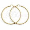 Argolla Extra Grande 02.213.0258.80 Oro Laminado, Diseño de Hueco, Diamantado, Tono Dorado