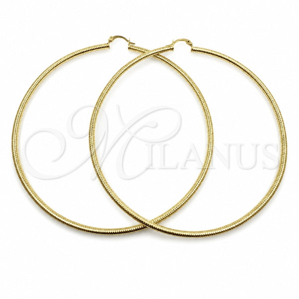Argolla Extra Grande 02.213.0258.100 Oro Laminado, Diamantado, Tono Dorado