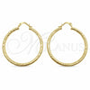 Argolla Mediana 02.213.0259.1.40 Oro Laminado, Diseño de Hueco, Diamantado, Tono Dorado