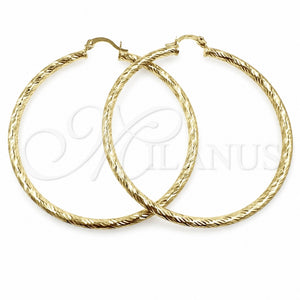 Argolla Grande 02.213.0240.60 Oro Laminado, Diamantado, Tono Dorado