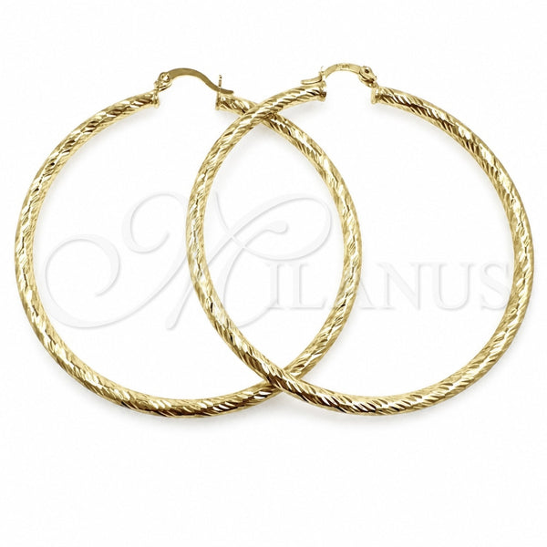 Argolla Grande 02.213.0240.60 Oro Laminado, Diamantado, Tono Dorado