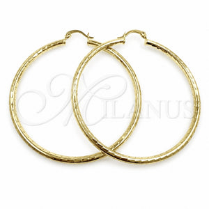Argolla Grande 02.213.0243.1.60 Oro Laminado, Pulido, Tono Dorado