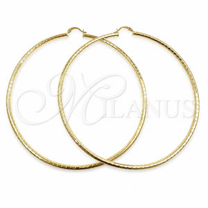 Argolla Extra Grande 02.213.0243.1.100 Oro Laminado, Pulido, Tono Dorado