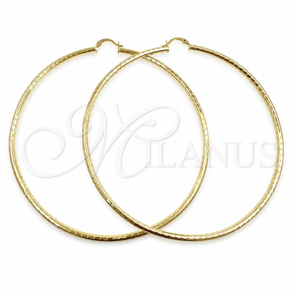 Argolla Extra Grande 02.213.0243.1.100 Oro Laminado, Pulido, Tono Dorado