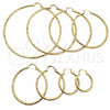 Argolla Pequeña 02.213.0909.25 Oro Laminado, Diseño de Hueco, Diamantado, Tono Dorado