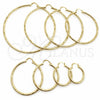 Argolla Mediana 02.213.0909.30 Oro Laminado, Diseño de Hueco, Diamantado, Tono Dorado