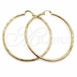 Argolla Extra Grande 02.213.0909.70 Oro Laminado, Diamantado, Tono Dorado