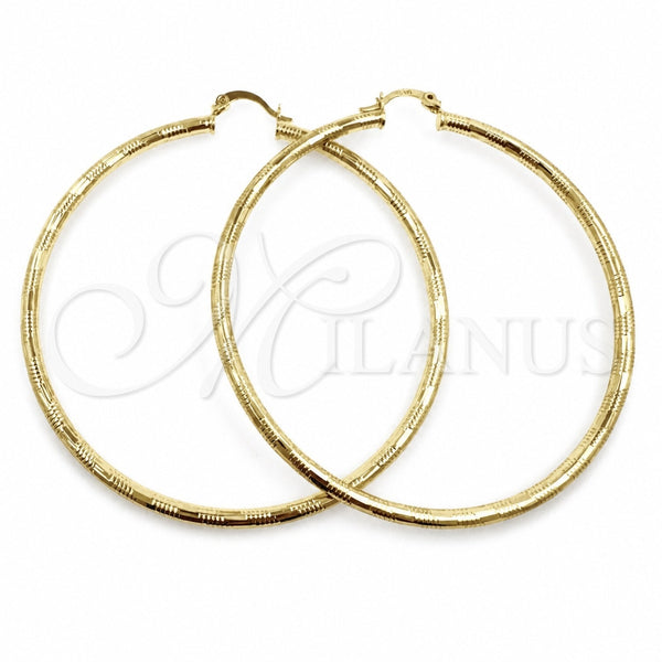 Argolla Extra Grande 02.213.0909.70 Oro Laminado, Diamantado, Tono Dorado