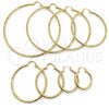 Argolla Extra Grande 02.213.0909.70 Oro Laminado, Diamantado, Tono Dorado