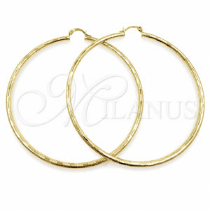 Argolla Extra Grande 02.213.0909.80 Oro Laminado, Diamantado, Tono Dorado