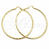 Argolla Extra Grande 02.213.0909.80 Oro Laminado, Diamantado, Tono Dorado