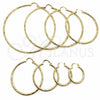 Argolla Extra Grande 02.213.0909.80 Oro Laminado, Diamantado, Tono Dorado