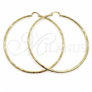 Argolla Extra Grande 02.213.0909.90 Oro Laminado, Diamantado, Tono Dorado