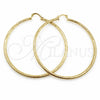 Argolla Extra Grande 02.213.0154.70 Oro Laminado, Diseño de Hueco, Diamantado, Tono Dorado