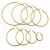 Argolla Extra Grande 02.213.0154.90 Oro Laminado, Diseño de Hueco, Diamantado, Tono Dorado