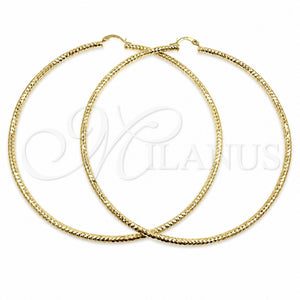 Argolla Extra Grande 02.213.0154.100 Oro Laminado, Diamantado, Tono Dorado