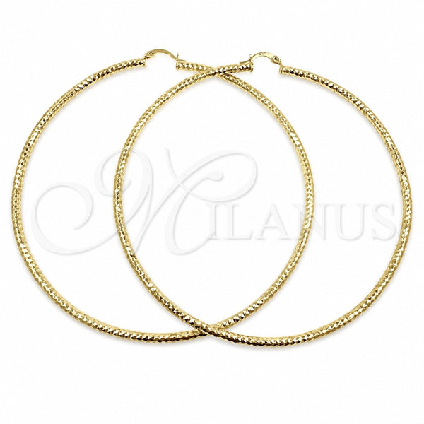Argolla Extra Grande 02.213.0154.100 Oro Laminado, Diamantado, Tono Dorado