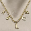Gargantilla Elegante 04.470.0005.18 Oro Laminado, Diseño de Estrella y Dinero, Pulido, Tono Dorado (Grosor 05.7 MM, 18 Pulgadas de Largo)