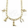 Gargantilla Elegante 04.470.0005.18 Oro Laminado, Diseño de Estrella y Dinero, Pulido, Tono Dorado (Grosor 05.7 MM, 18 Pulgadas de Largo)