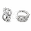 Argolla Huggie 02.471.0001.16 Oro Laminado Blanco, Diseño de Infinito, con Zirconia Cubica Blanca, Pulido, Rodinado